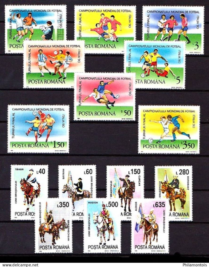 ROUMANIE - Ensemble De Timbres Neufs N** Jusqu'en 1995 - Poste Et Poste Aérienne. - Collections