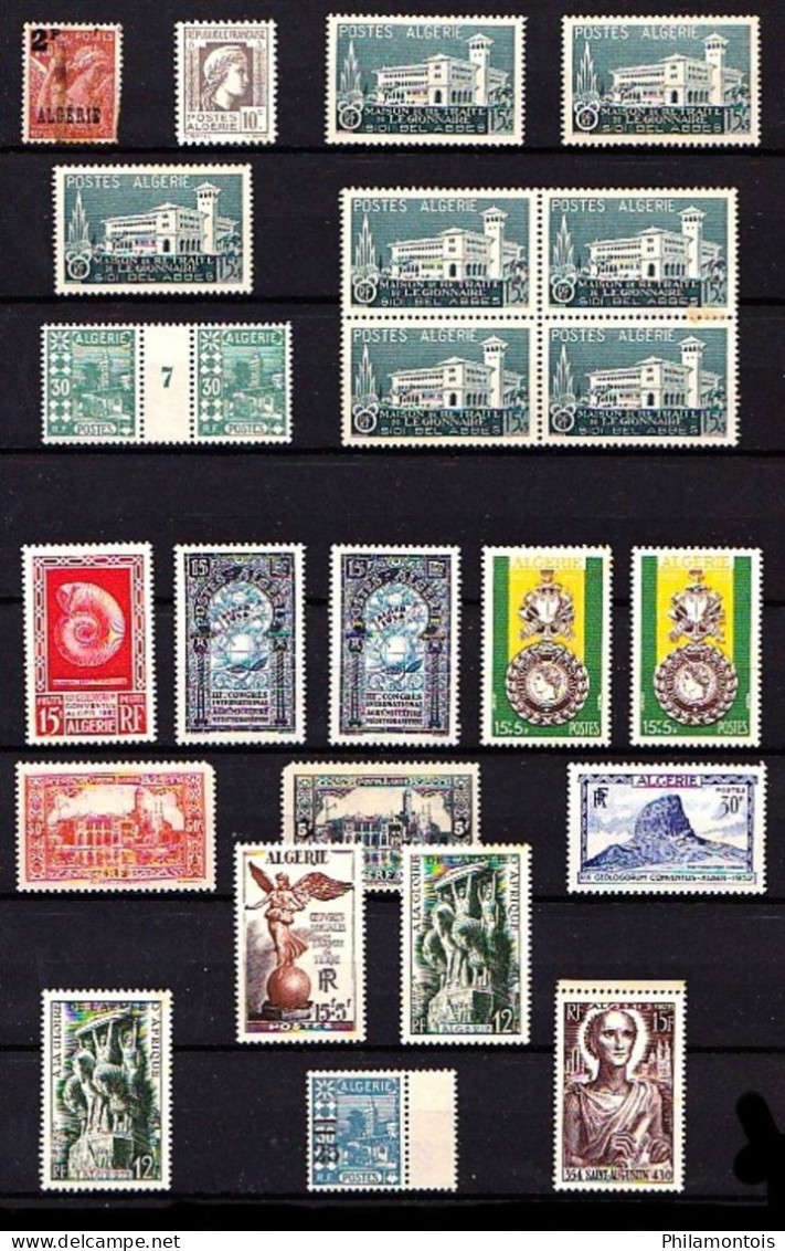 ALGERIE - Lot De Timbres Neufs N**/N*/NSG - Tous états - Toutes époques - Quelques Multiples. - Collections, Lots & Series