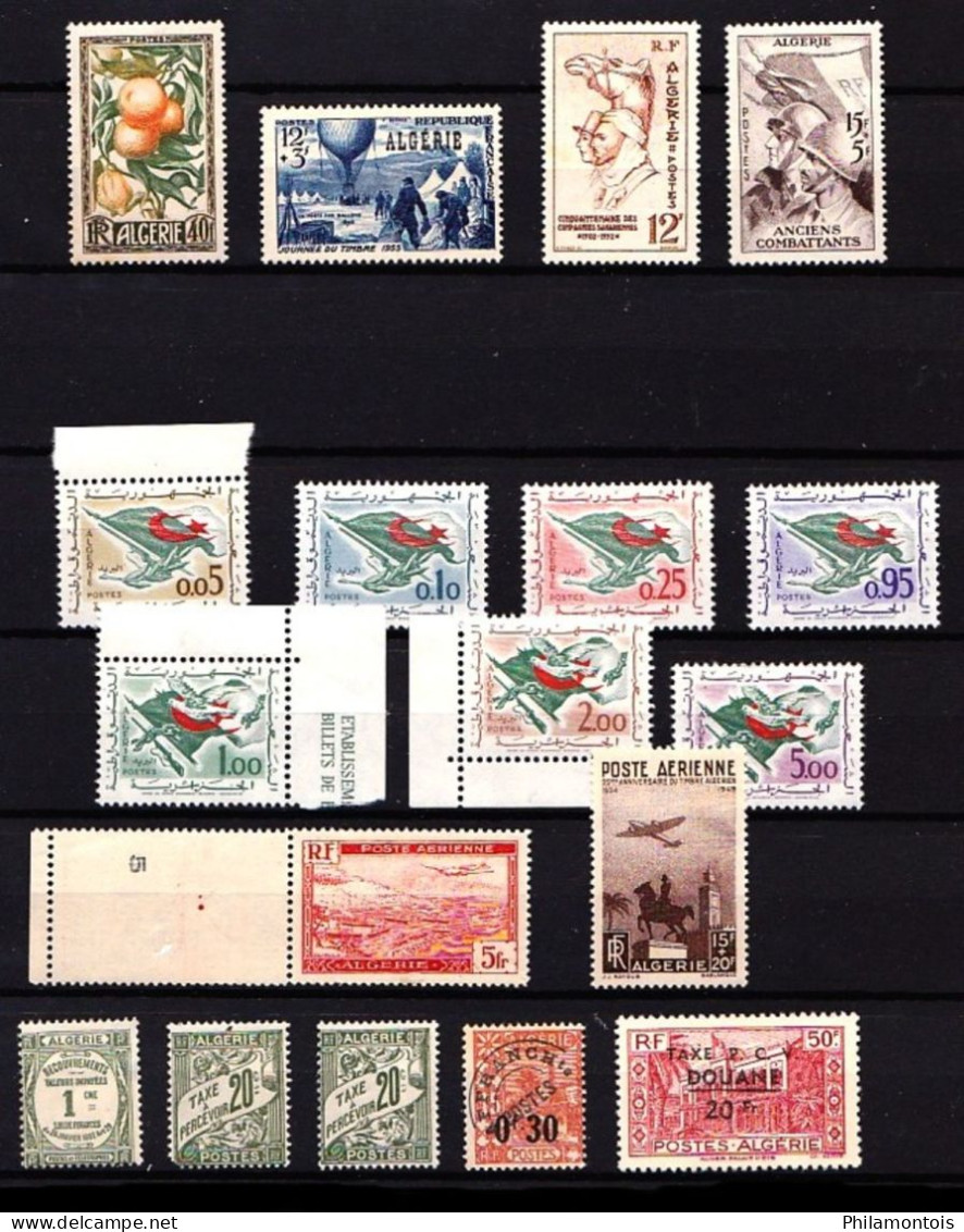 ALGERIE - Lot De Timbres Neufs N**/N*/NSG - Tous états - Toutes époques - Quelques Multiples. - Colecciones & Series