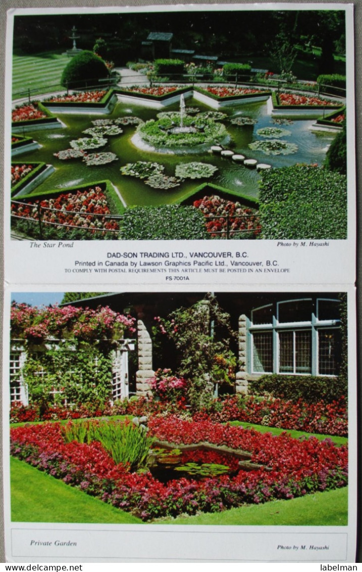 CANADA BRITISH COLUMBIA VICTORIA BUTCHART GARDENS BOOKLETT FOLDER CARD POSTKARTE ANSICHTSKARTE POSTCARD CARTE POSTALE - Huntsville