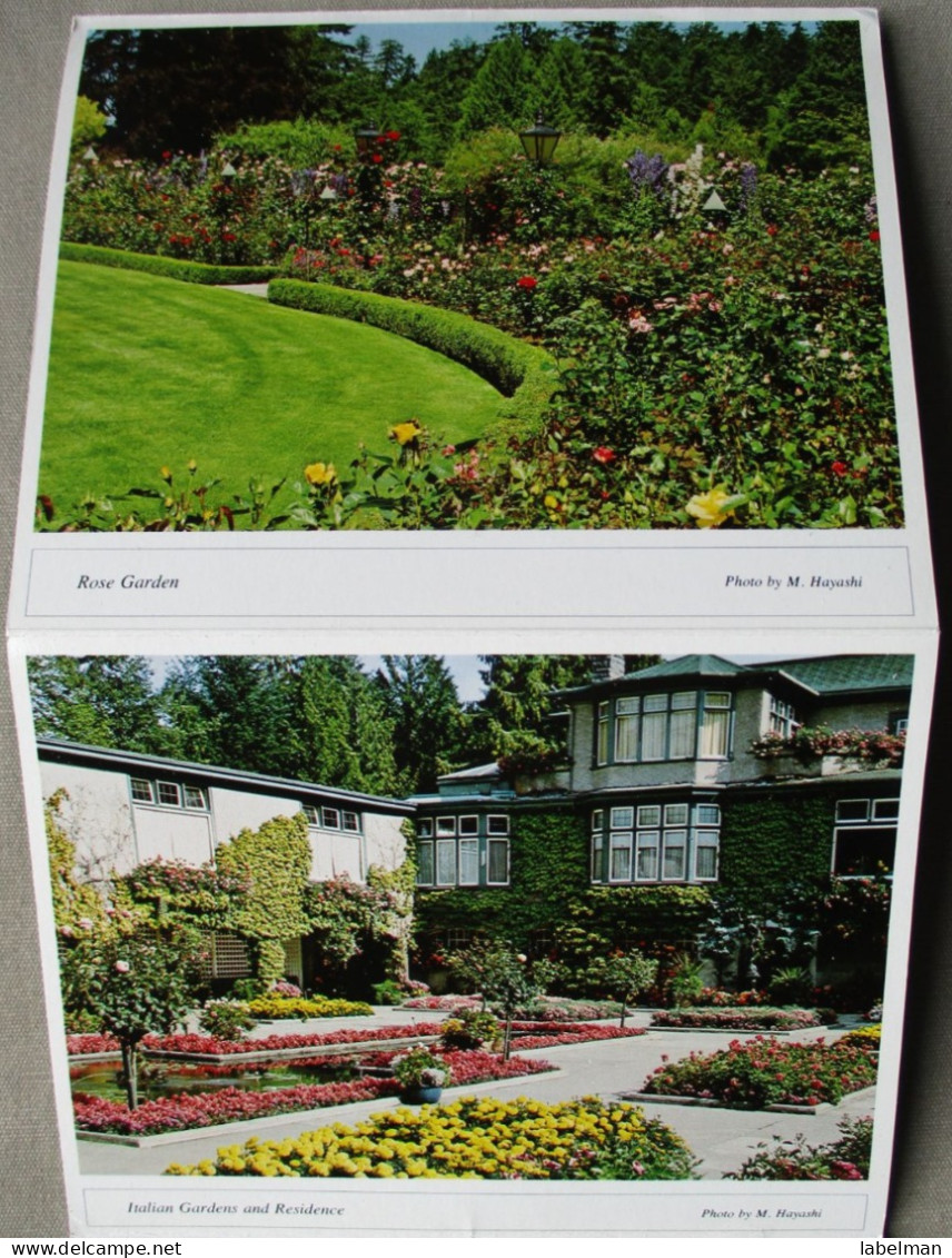 CANADA BRITISH COLUMBIA VICTORIA BUTCHART GARDENS BOOKLETT FOLDER CARD POSTKARTE ANSICHTSKARTE POSTCARD CARTE POSTALE - Huntsville