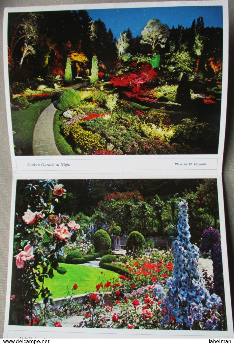 CANADA BRITISH COLUMBIA VICTORIA BUTCHART GARDENS BOOKLETT FOLDER CARD POSTKARTE ANSICHTSKARTE POSTCARD CARTE POSTALE - Huntsville