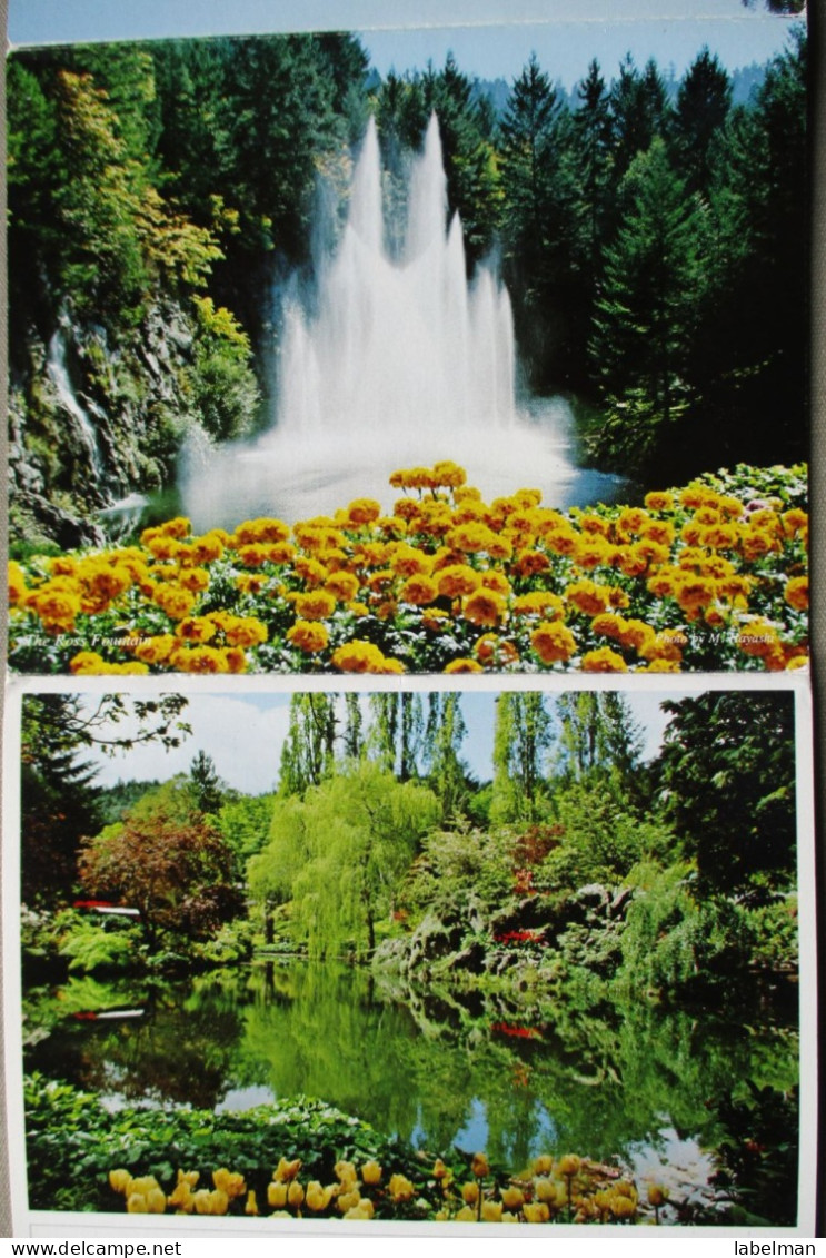 CANADA BRITISH COLUMBIA VICTORIA BUTCHART GARDENS BOOKLETT FOLDER CARD POSTKARTE ANSICHTSKARTE POSTCARD CARTE POSTALE