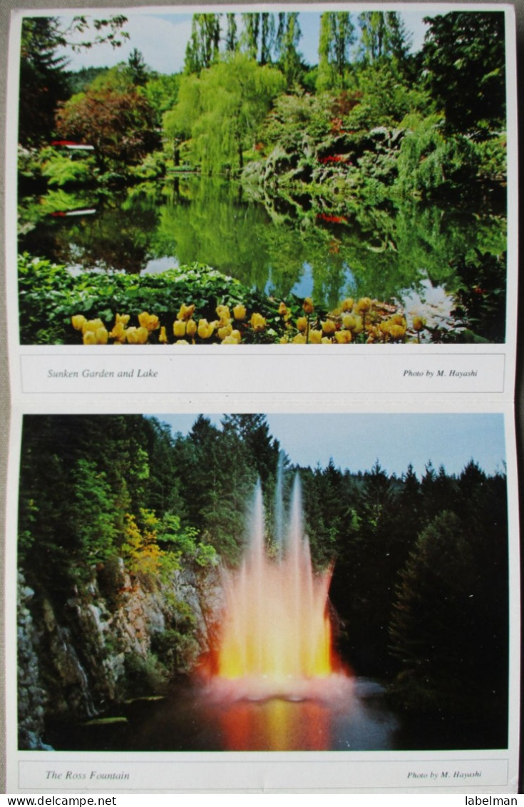 CANADA BRITISH COLUMBIA VICTORIA BUTCHART GARDENS BOOKLETT FOLDER CARD POSTKARTE ANSICHTSKARTE POSTCARD CARTE POSTALE