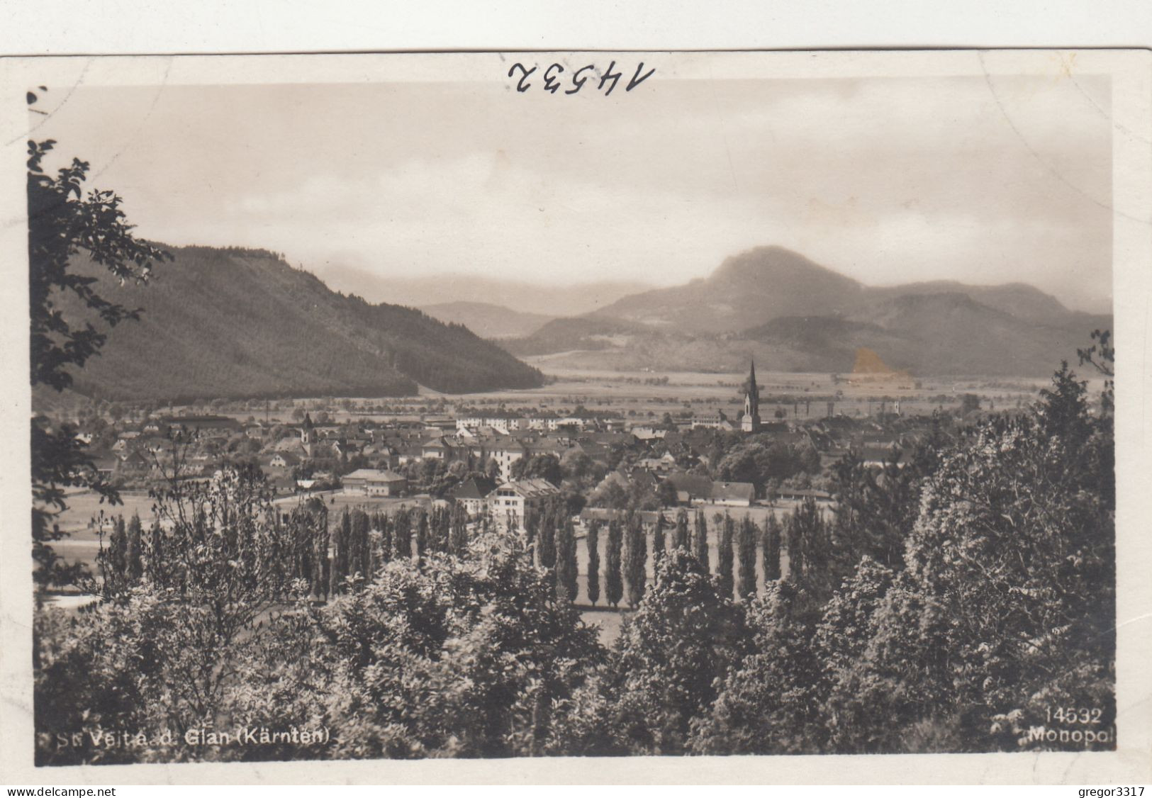 E3832) ST. VEIT A. D. GLAN - Kärnten - Tolle Foto AK über Bäume Auf Stadt Gesehen ALT! - St. Veit An Der Glan