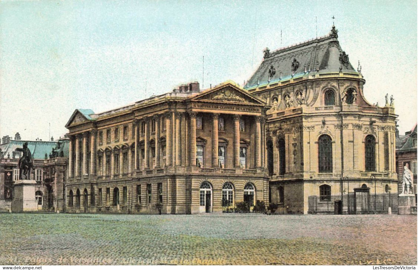 FRANCE - Versailles - Palais De Versailles - Aile Louix XV Et La Chapelle - Colorisé - Carte Postale - Versailles (Castillo)