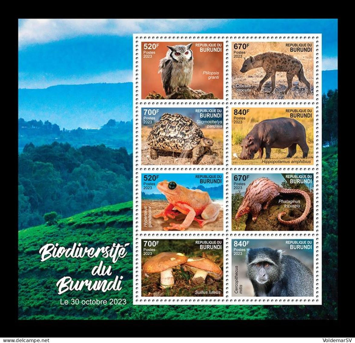 Burundi 2023 Mih. 4022/29 Flora And Fauna. Biodiversity Of Burundi (M/S) MNH ** - Unused Stamps