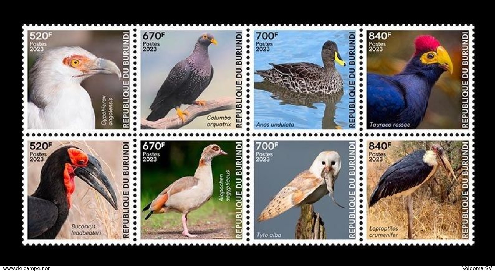 Burundi 2023 Mih. 4030/37 Fauna. Birds Of Burundi MNH ** - Neufs