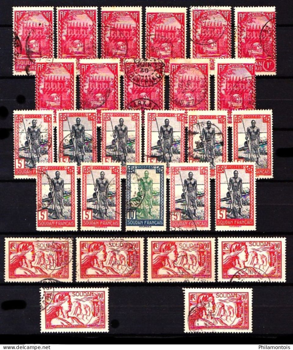 SOUDAN - Lot De Timbres Oblitérés Par Multiples - Très Bon état. - Used Stamps