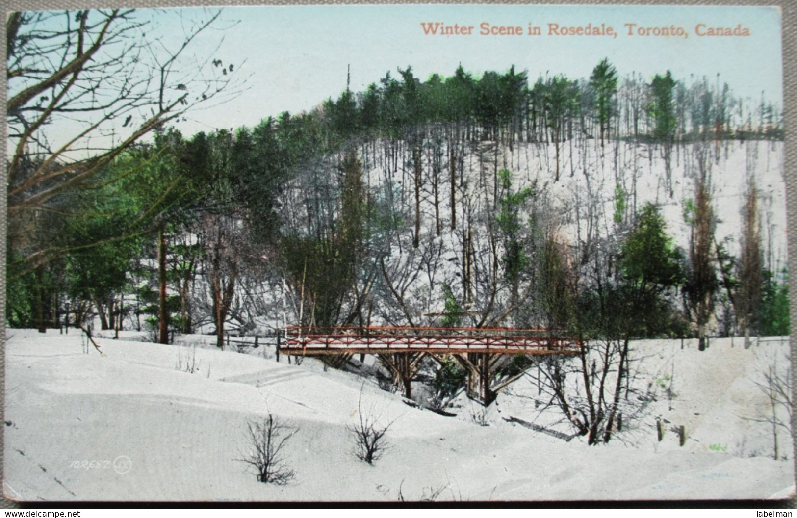 CANADA TORONTO ROSEDALE WINTER SCENE 1909 KARTE CARD POSTKARTE ANSICHTSKARTE POSTCARD CARTE POSTALE - Huntsville