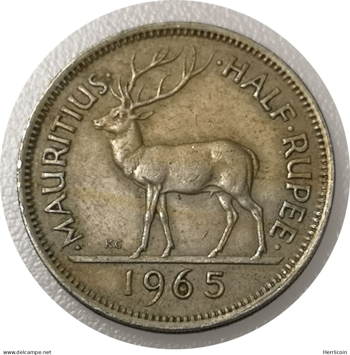 Monnaie Maurice - 1965 - Demi Roupie - Mauritius