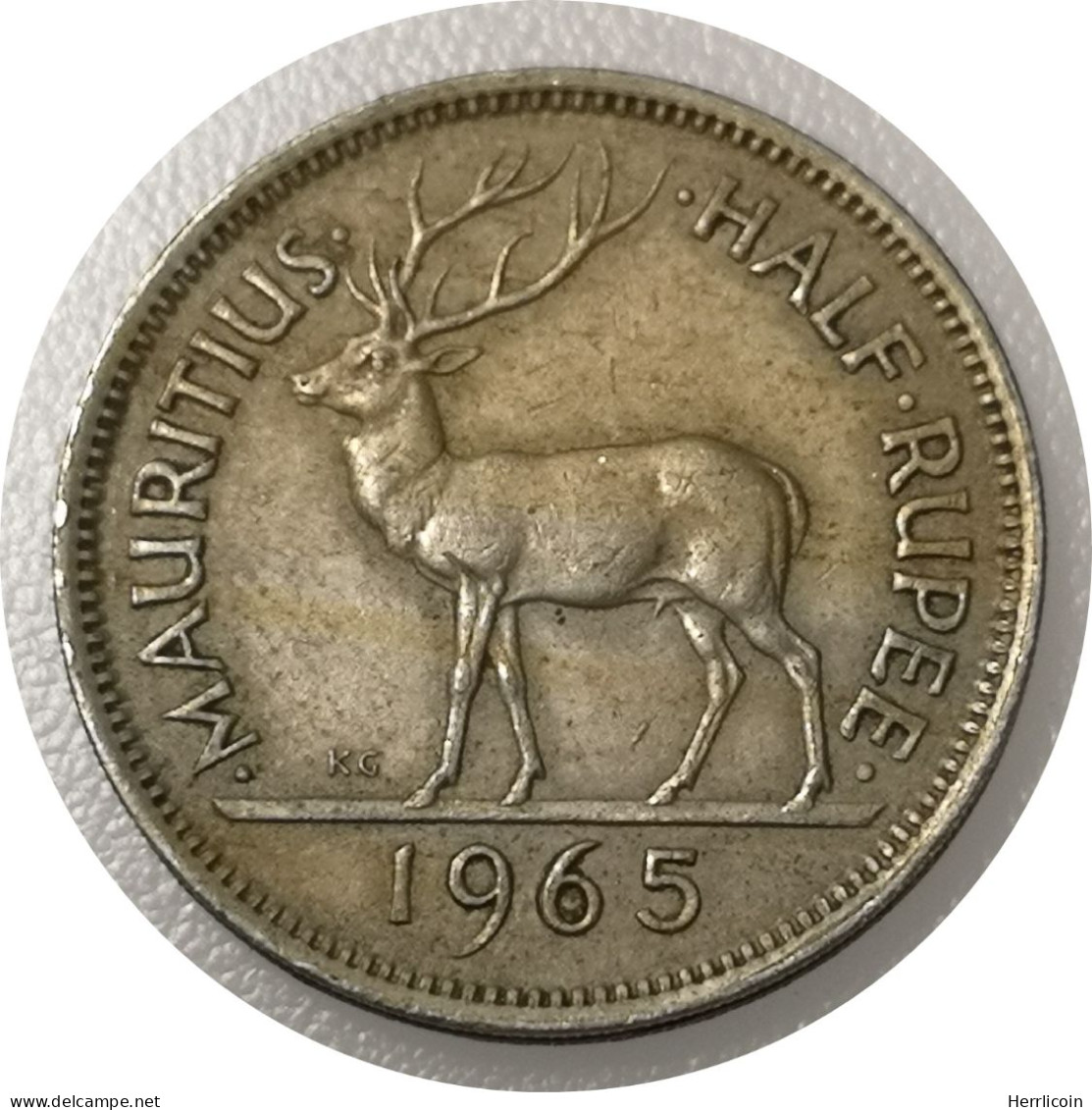 Monnaie Maurice - 1965 - Demi Roupie - Mauricio