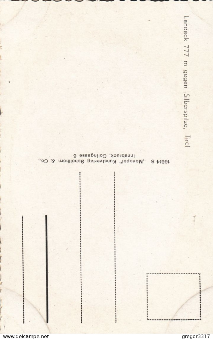 E3856) LANDECK - Tirol Gegen Silberspitze - Färbige AK Kleinformat Mit Burg  ALT! - Landeck