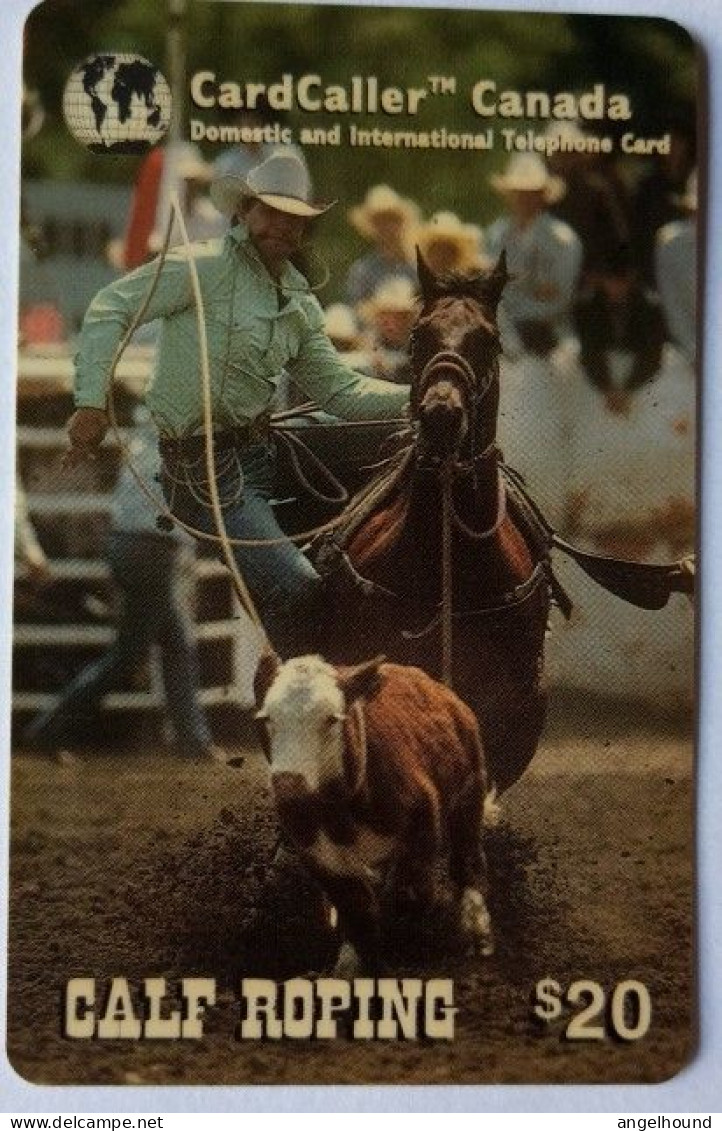 Canada Cardcaller $20  MINT Prepaid - Calf Roping - Canada