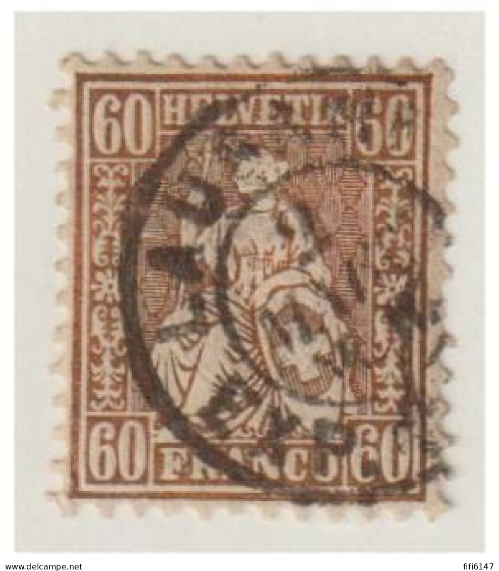 SUISSE --Helvtia Assise -- Yvert N°40 60c Bronze - Gebraucht