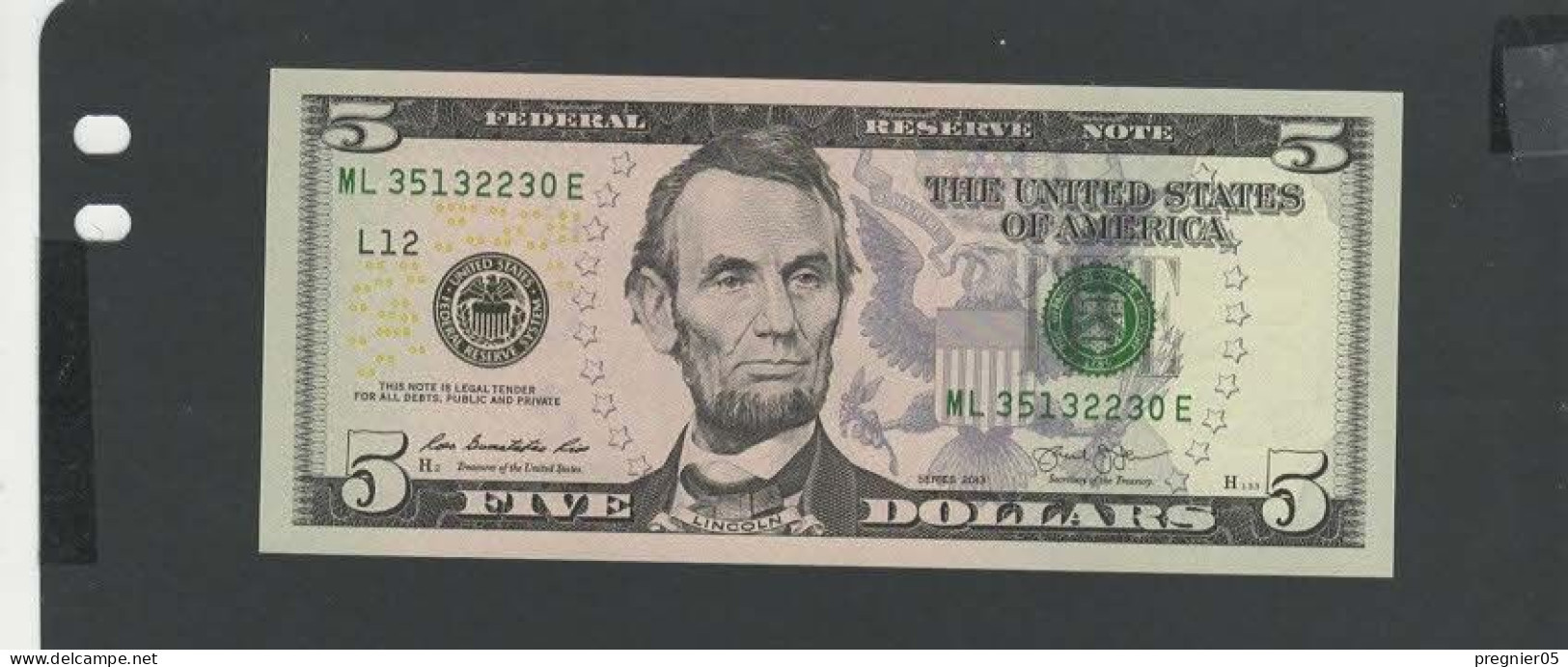 USA - Billet 5 Dollar 2013 NEUF/UNC P.539 § ML 351 - Federal Reserve (1928-...)