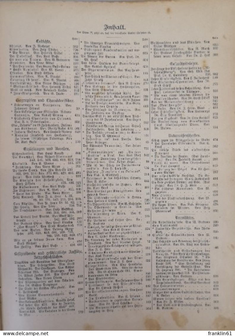 Die Gartenlaube: Illustriertes Familienblatt. Jahrgang 1901. 1.-32.Halbheft KOMPLETT, Incl. Beilagen - Autres & Non Classés