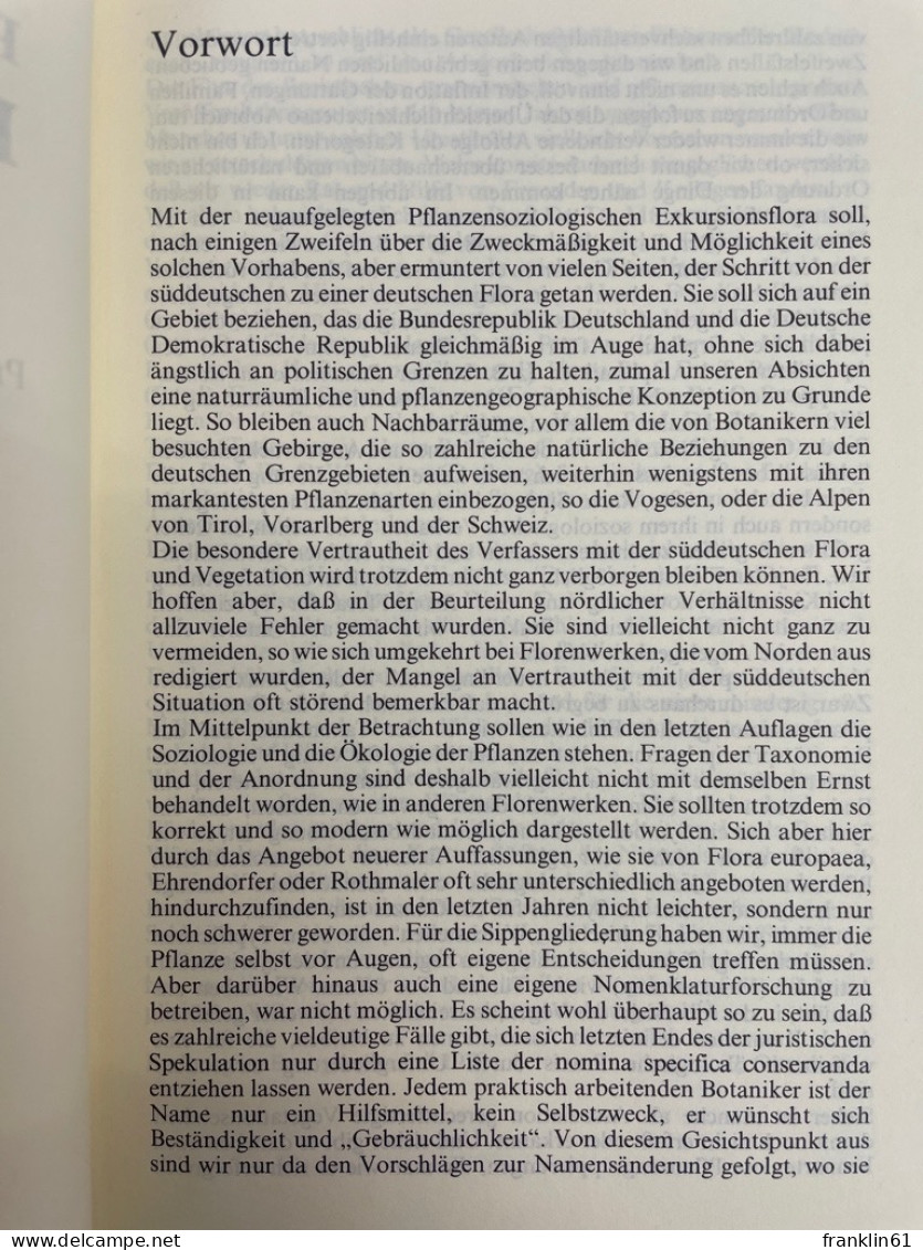 Pflanzensoziologische Exkursionsflora. - Dieren