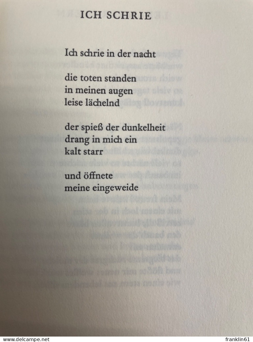 Formen Der Unruhe : Gedichte. - Poesía & Ensayos