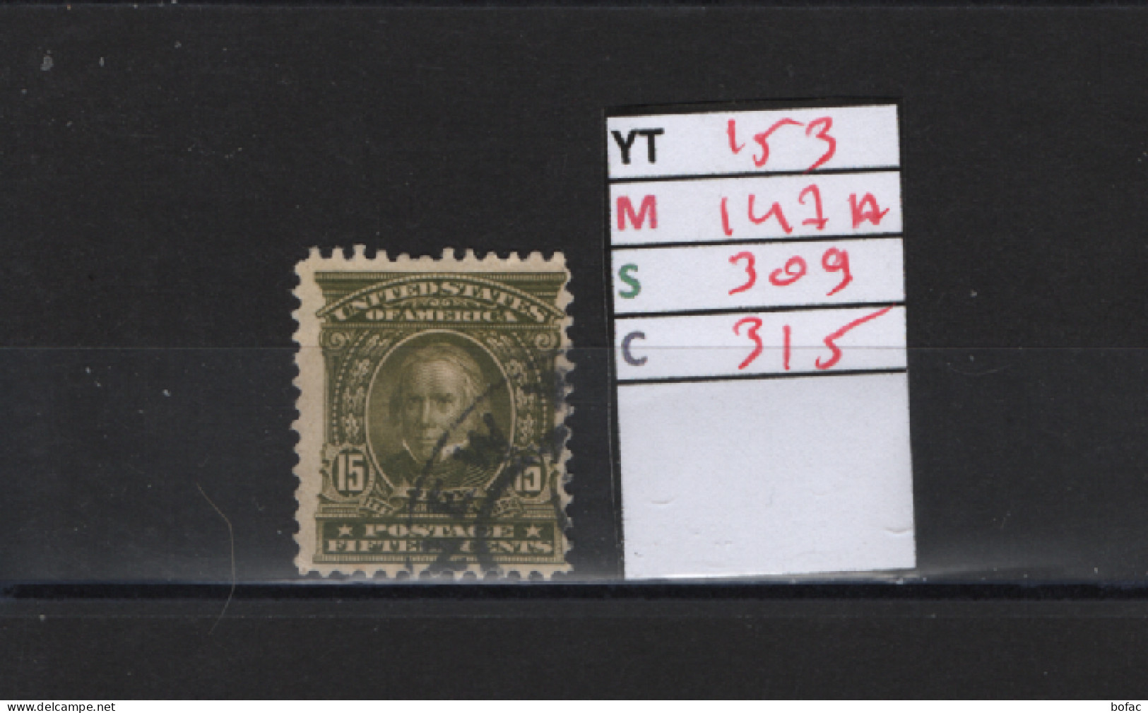 PRIX FIXE Obl  153 YT 147A MIC 309 SCOT 315 GIB H. Clay 1903 1907 Etats Unis 58/05 - Used Stamps