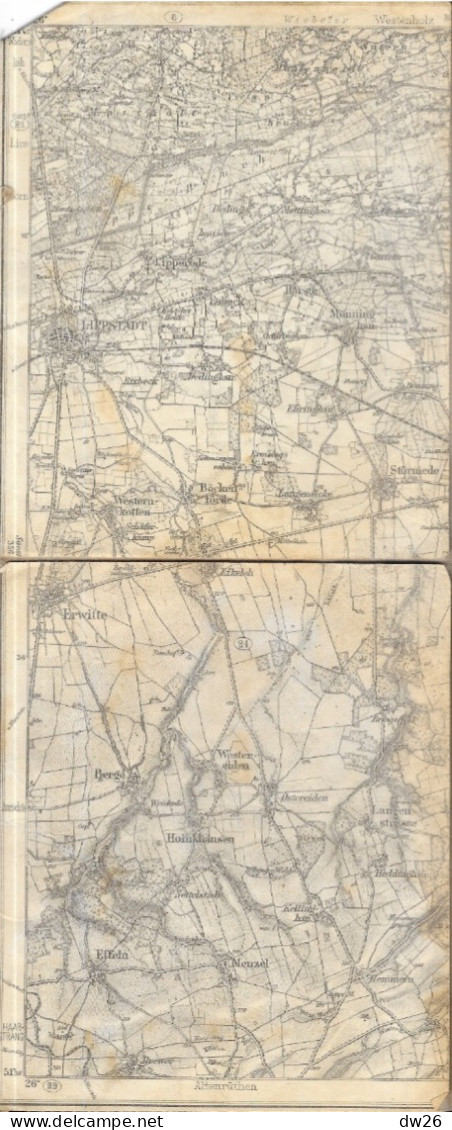 Carte Routière Toilée D'Allemagne, Rhénanie-du-Nord-Westphalie (Paderborn, Salzkotten, Geseke, Lippstadt, Büren) - Roadmaps