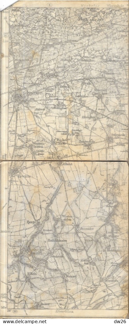 Carte Routière Toilée D'Allemagne, Rhénanie-du-Nord-Westphalie (Paderborn, Salzkotten, Geseke, Lippstadt, Büren) - Wegenkaarten