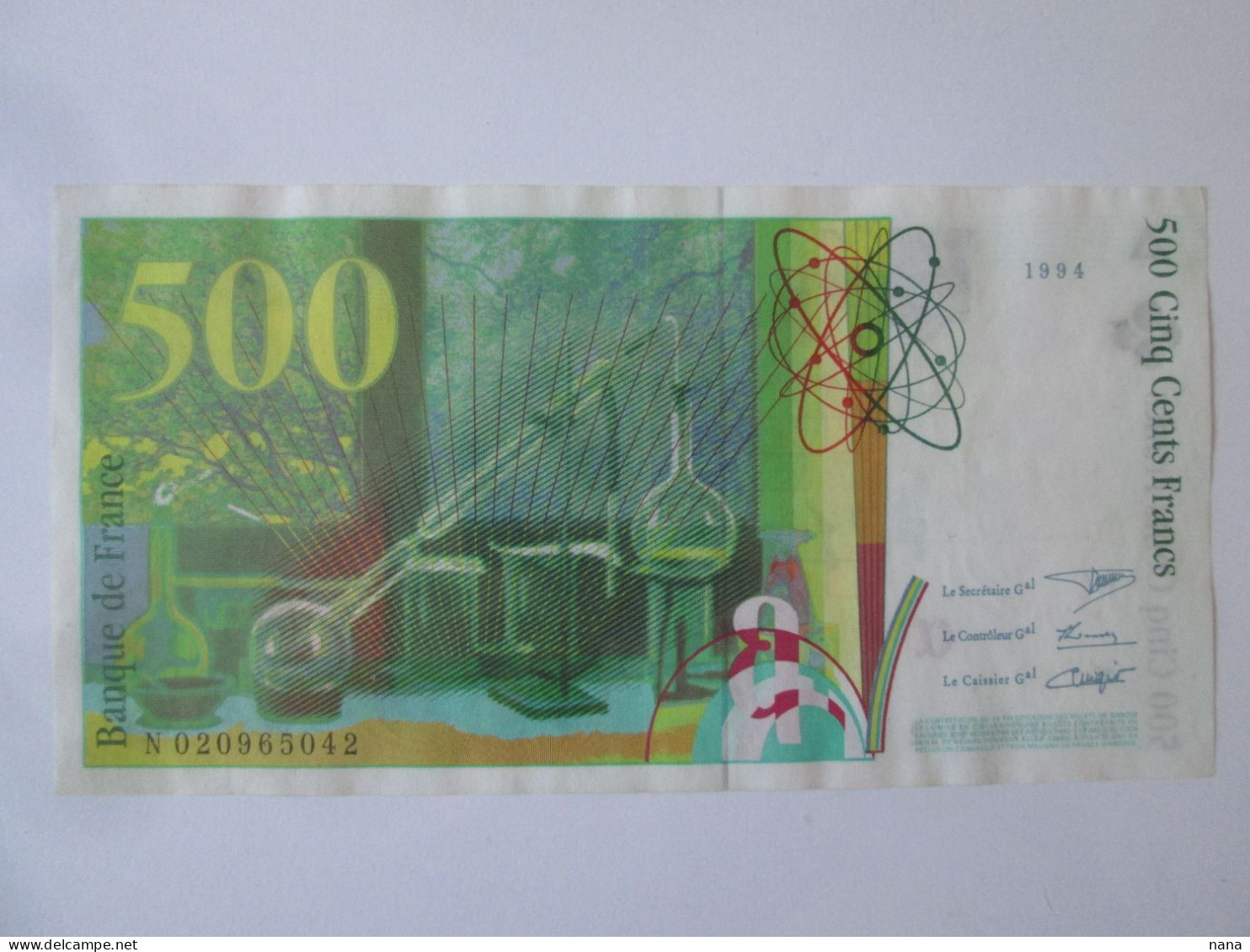 France 500 Francs 1994 Banknote Very Good Conditions See Pictures - 500 F 1994-2000 ''Pierre Et Marie Curie''