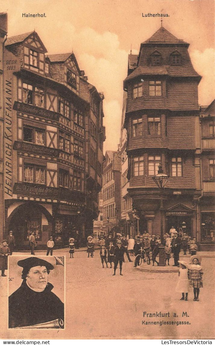 ALLEMAGNE - Frankfurt A.M. - Kannenglessergasse - Haninerhof - Lutherhaus - Animé - Carte Postale Ancienne - Frankfurt A. Main