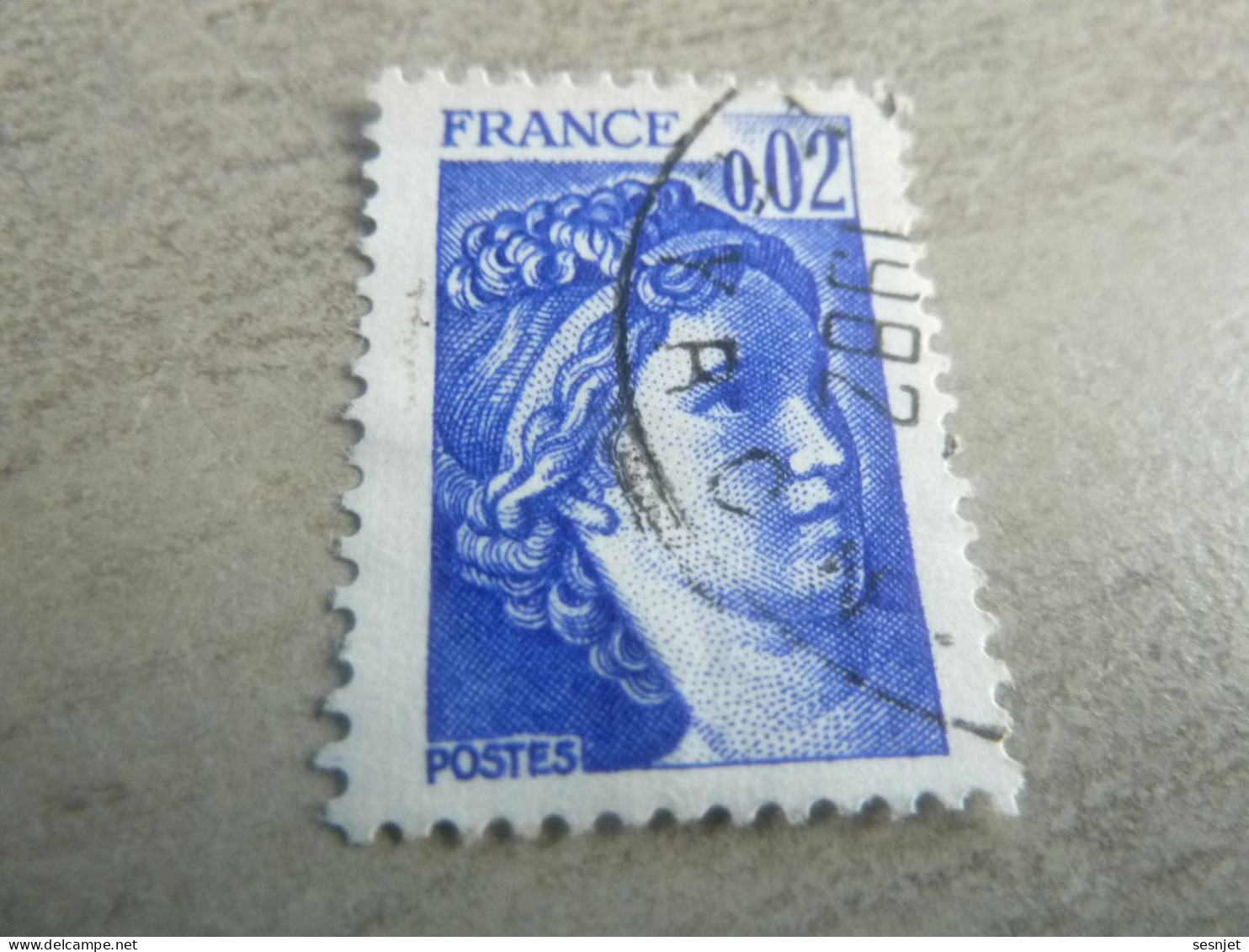 Sabine De Gandon - 2c. - Yt 1963 - Bleu-violet - Oblitéré - Année 1977 - - 1977-1981 Sabine (Gandon)