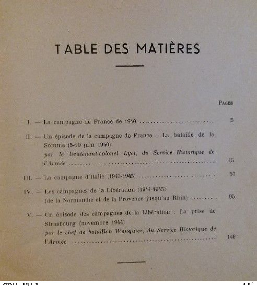 C1 ESMIA Cours Histoire Militaire LA DEUXIEME GUERRE MONDIALE 1954 PORT INCLUS France - Français