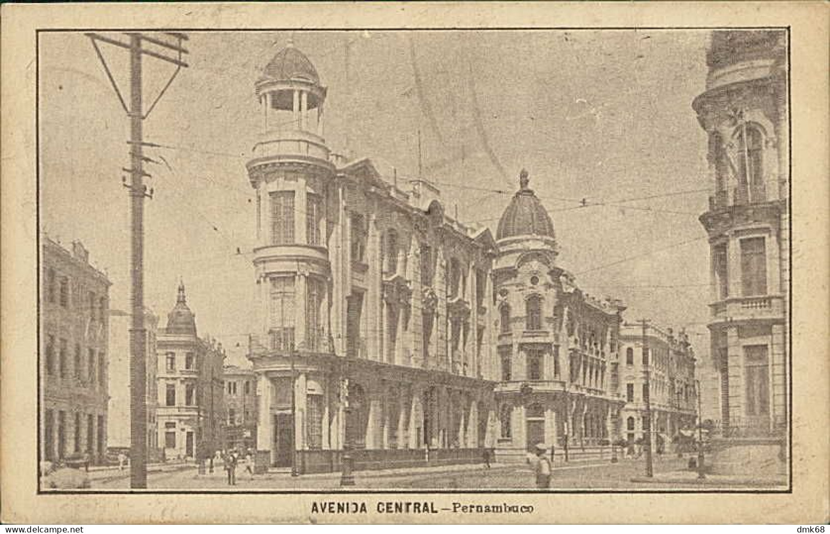 BRAZIL - AVENIDA CENTRAL - PERNAMBUCO - MAILED TO ITALY 1921 -  (17642) - Recife