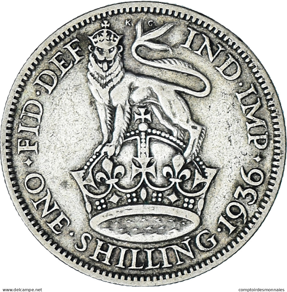 Grande-Bretagne, George V, Shilling, 1936, TTB, Argent, KM:833 - I. 1 Shilling