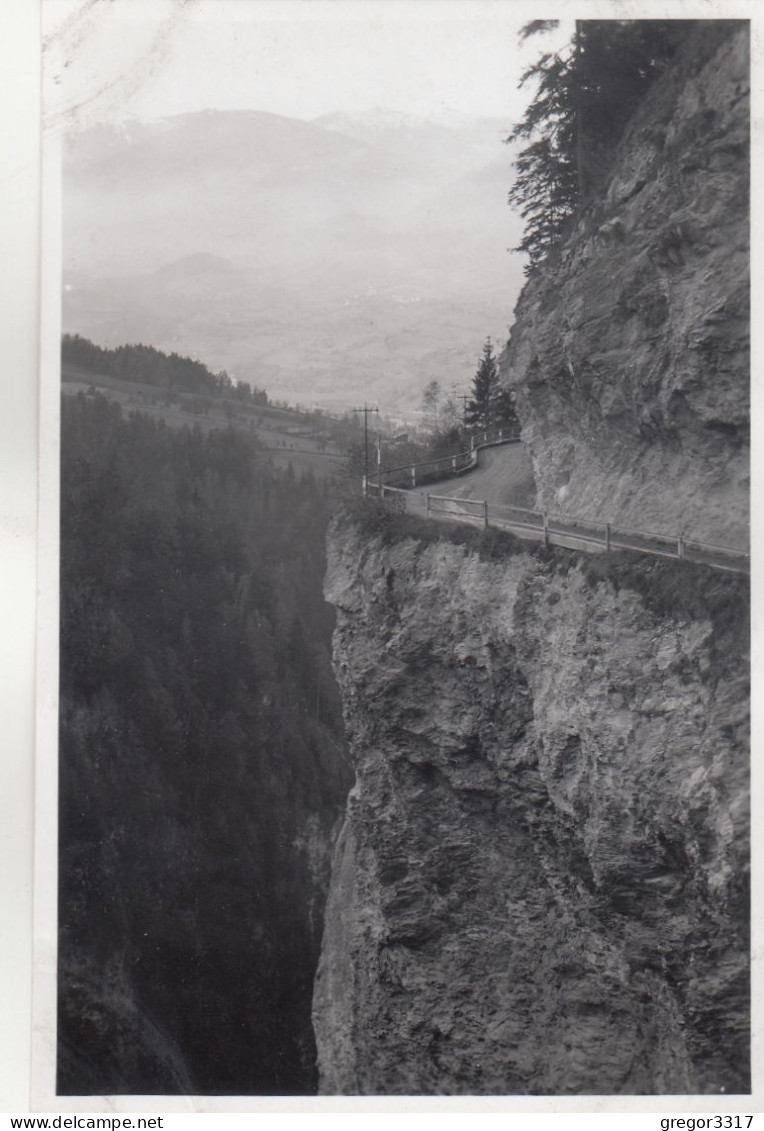 E3889) GROSSARL - Großarlerstraße - Alte Hochglanz FOTO AK - Mit Felsen über Und Unter Der Straße ALT! - Grossarl