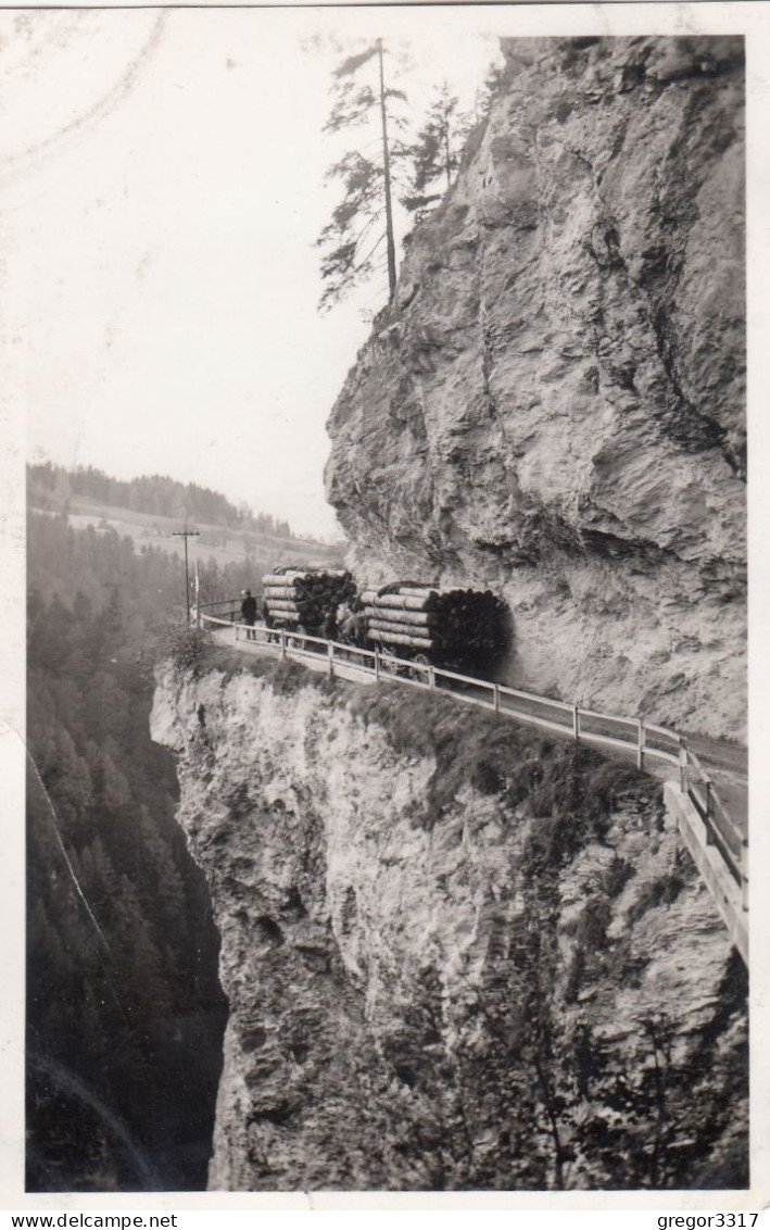 E3890) GROSSARL - Großarlerstraße -mit Holztransport - Alte FOTO AK - Grossarl