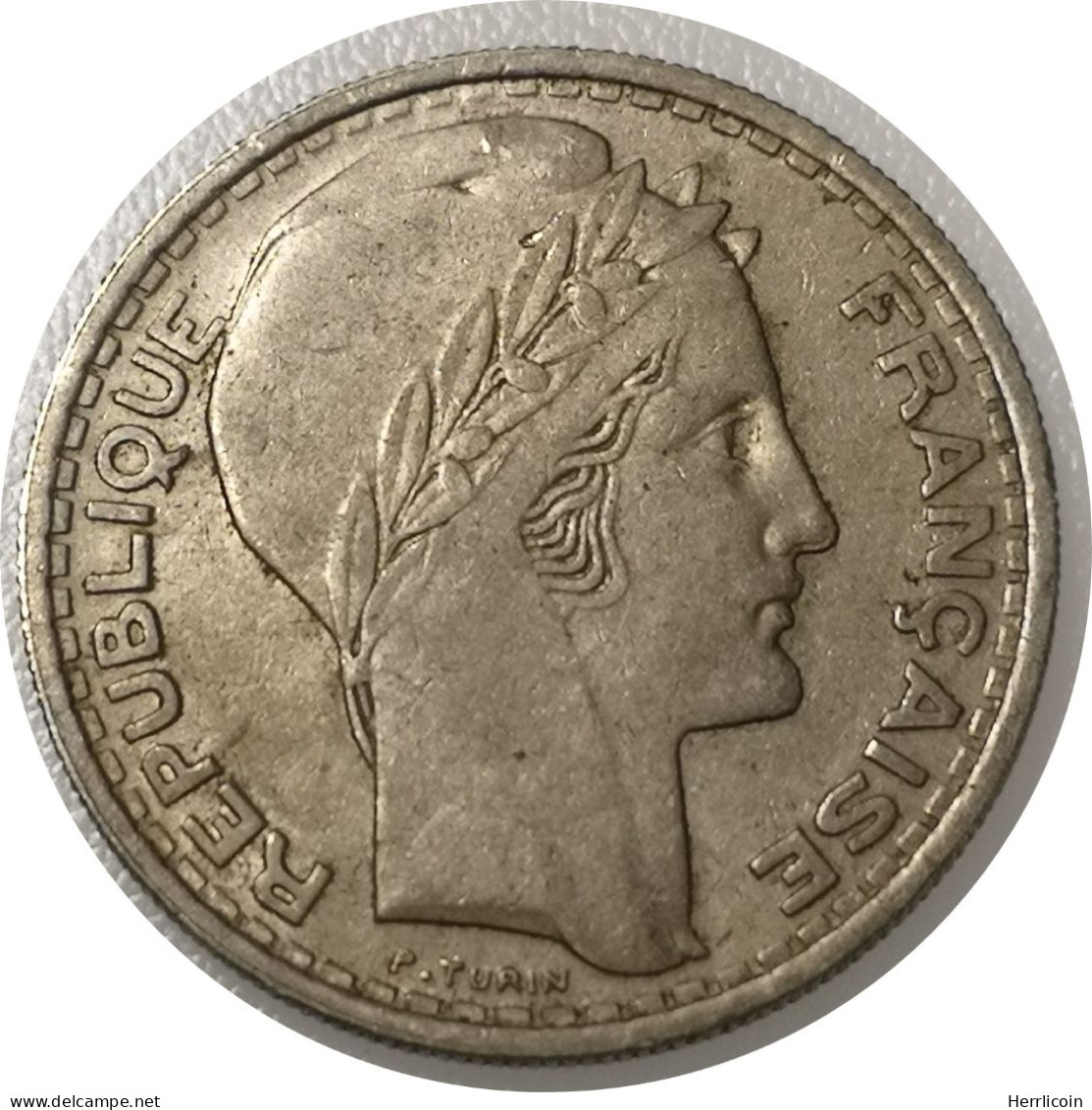 1945 Rameaux Longs - 10 Francs Turin Grosse Tête  France - 10 Francs