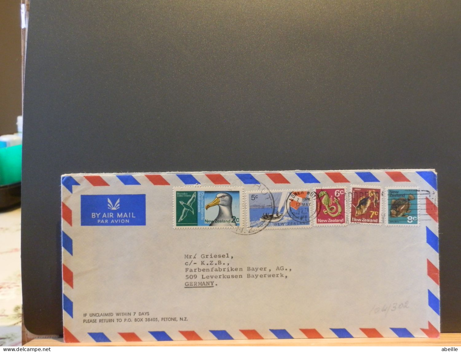 104/302   LETTER NEW ZEALAND TO GERMANY - Brieven En Documenten