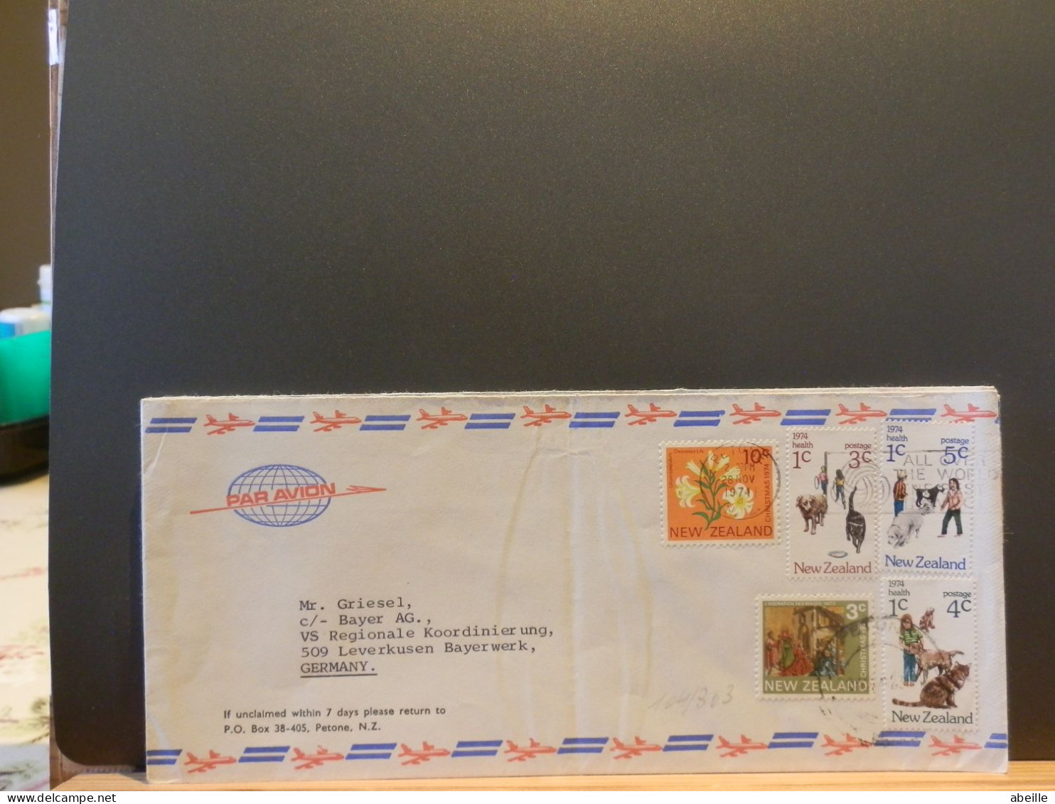 104/303   LETTER NEW ZEALAND TO GERMANY - Briefe U. Dokumente