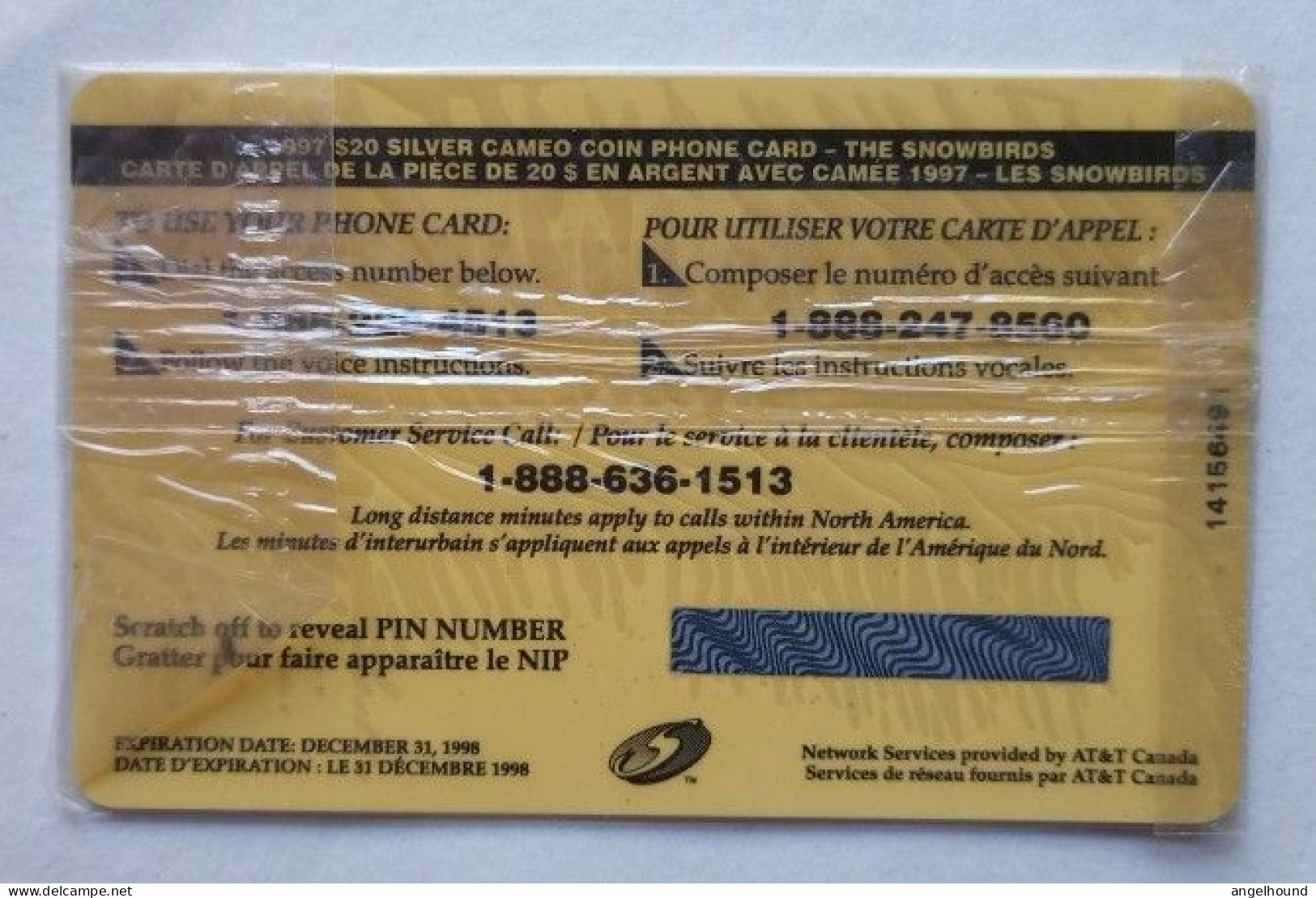 Canada AT&T  20 Minutes Phonecard MINT - Royal Canadian Mint - Kanada