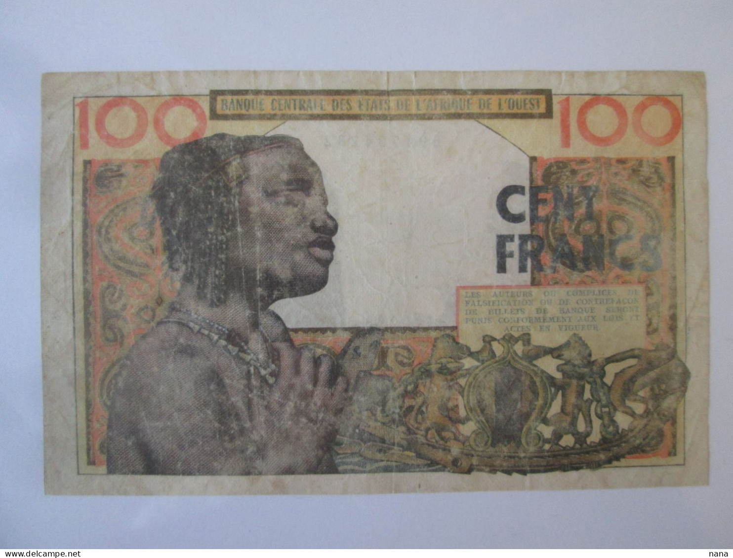 Rare! West African States/Etats De L'Afrique De L'Quest 100 Francs 1959 See Pictures - West-Afrikaanse Staten