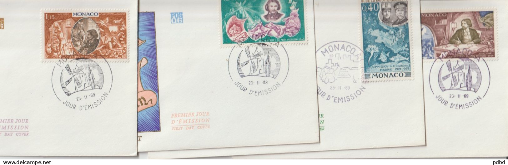 ENV 01 . 1969 . 19 Enveloppes 1er Jour . MONACO . - Storia Postale