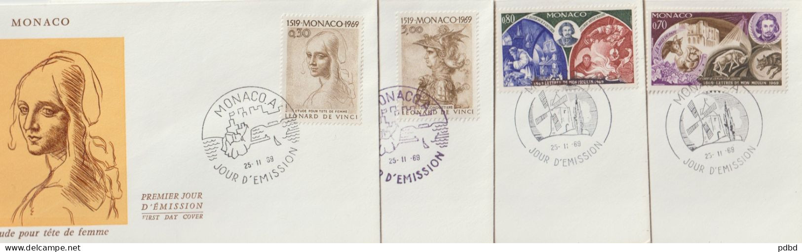 ENV 01 . 1969 . 19 Enveloppes 1er Jour . MONACO . - Storia Postale