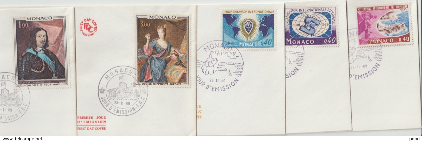 ENV 01 . 1969 . 19 Enveloppes 1er Jour . MONACO . - Briefe U. Dokumente