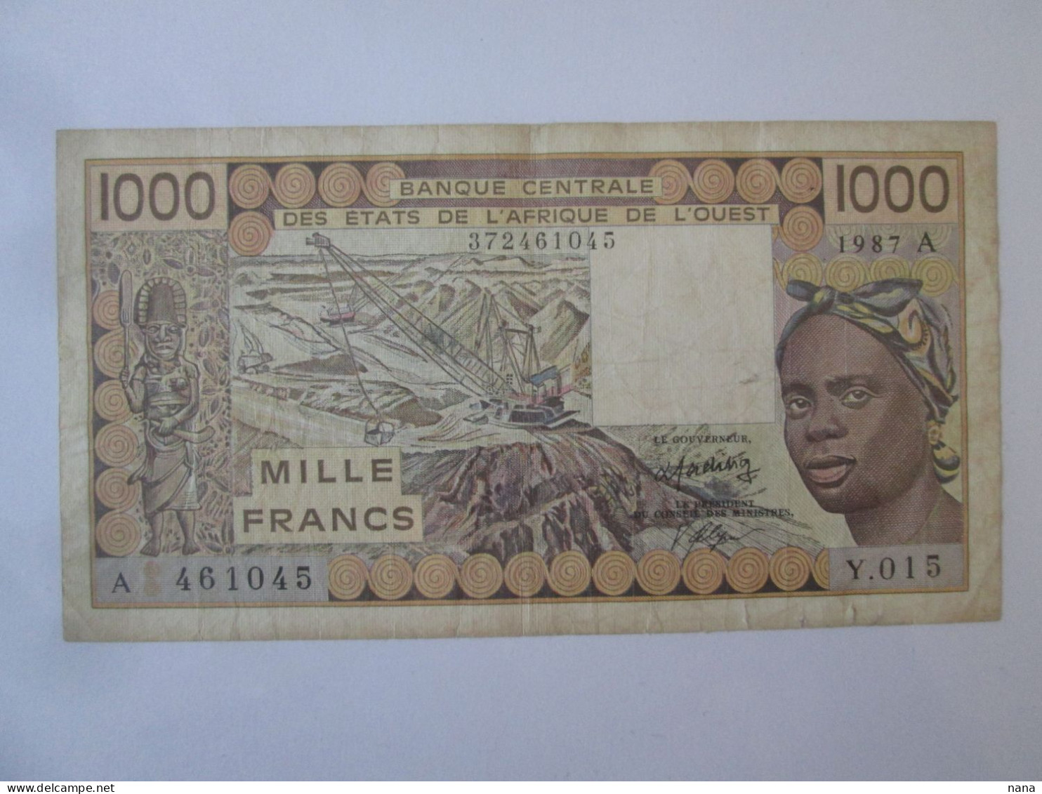 Ivory Coast/Cote D'Ivoire 1000 Francs 1987 Banknote,see Pictures - Costa De Marfil