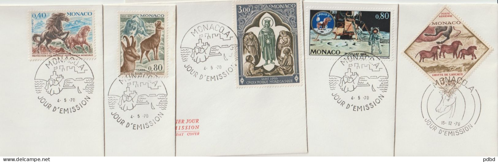ENV 02 . 1970 . 38 Enveloppes 1er Jour . MONACO . - Covers & Documents