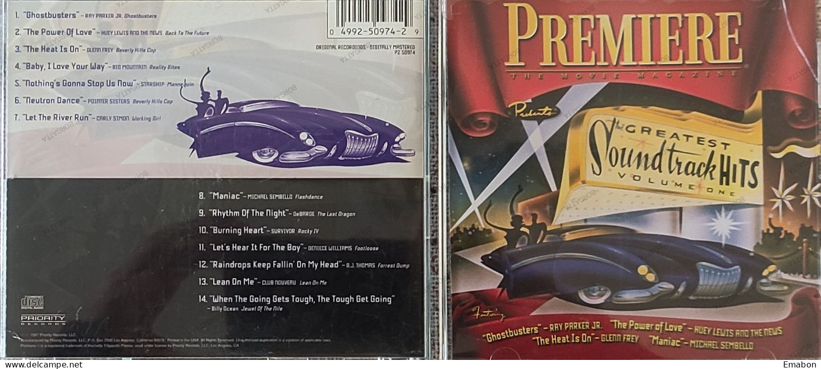 BORGATTA - FILM MUSIC - Cd PREMIERE - GREATEST SOUNDTRACK HITS VOLUME ONE - PRIORITY RECORDS 1997- USATO In Buono Stato - Musica Di Film
