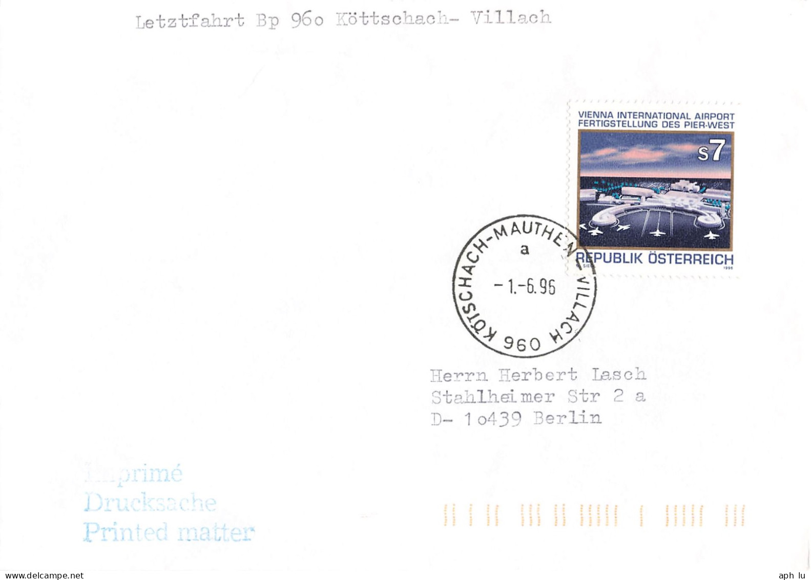 Bahnpost (R.P.O./T.P.O.) Kötschach-Mauthen-Villach (ZA1837) - Lettres & Documents