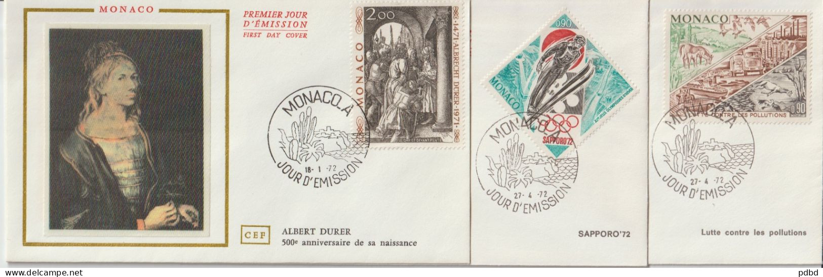 ENV 04 . 1972 . 41 Enveloppes 1er jour . MONACO .