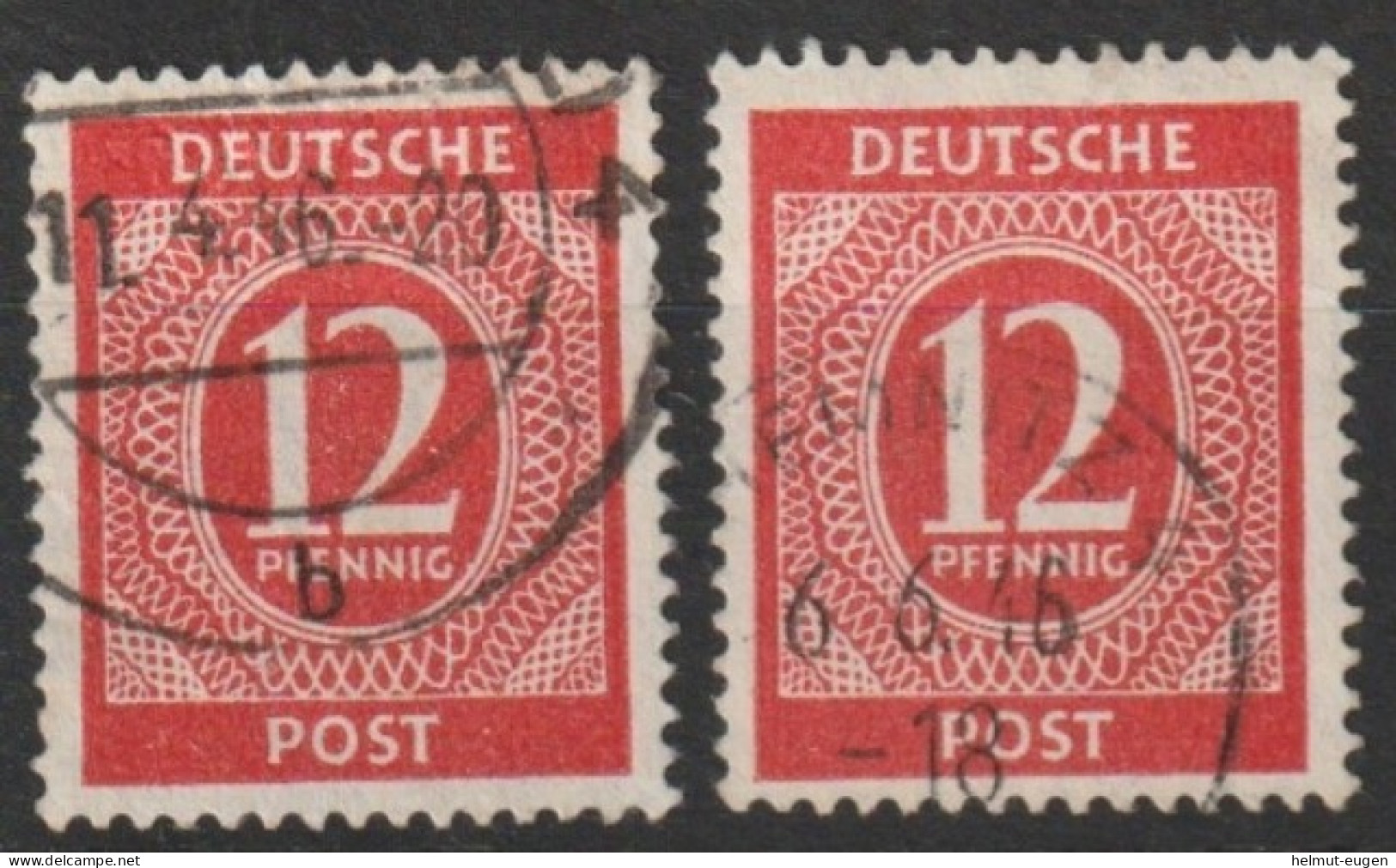 MiNr. 919 Deutschland Alliierte Besetzung Gemeinschaftsausgaben; 1946, Febr./Mai. Freimarken: I. Kontrollrats - Oblitérés