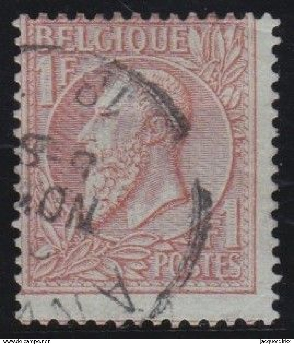 Belgie  .   OBP   .     51     .  O    .  Gestempeld   .   /   .    Oblitéré - 1884-1891 Léopold II