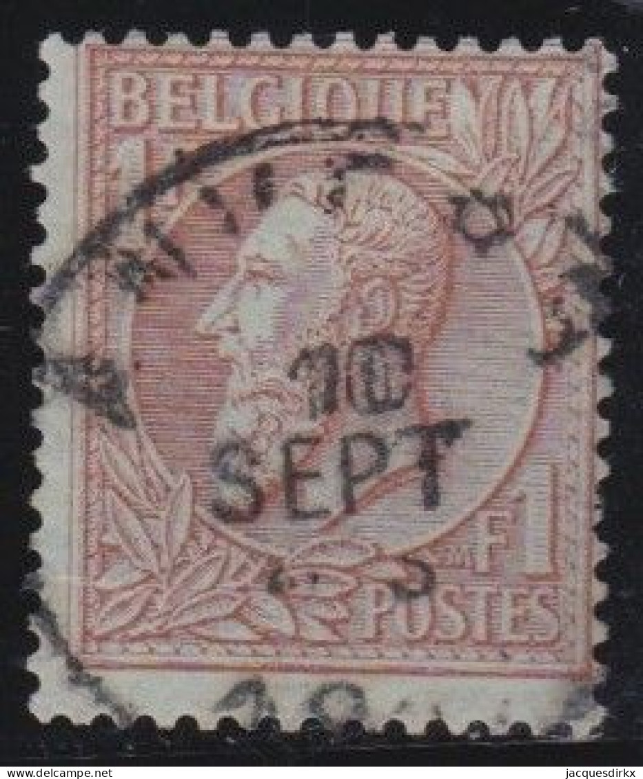 Belgie  .   OBP   .    51      .  O    .  Gestempeld   .   /   .    Oblitéré - 1884-1891 Leopold II.